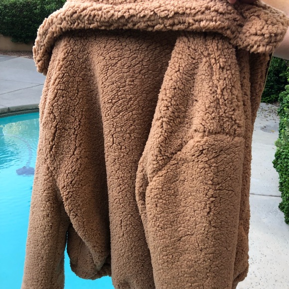 🍁HP!🍁 Teddy Camel Color Bomber Jacket🍁 - Picture 4 of 10